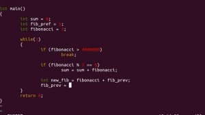 Четные числа фибоначчи