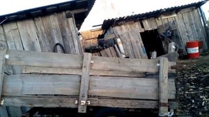 Самодельная телега на балансирах.