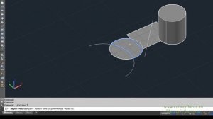 Опция вытягивания мнимых граней в Автокад 3D, команда AutoCAD «Выдавгрань»