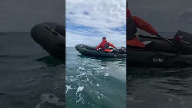 Practicing in big seas off St Bees Head #sib #irishsea #rib #boat #boating #adventure #isleofman