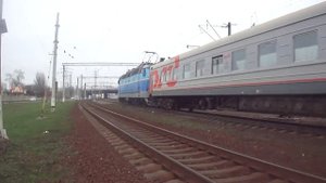 чс4-50 с поездом №15 Москва-Ужгород (Будапешт) на ст. Киев-Московский