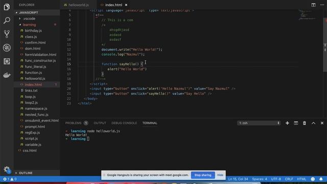 Learning JavaScript: Part 1: syntax - operators