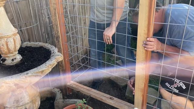 DIY CATTLE PANEL GARDEN FENCE // How to Build a Sturdy and Beautiful Fence for the Garden смотреть онлайн