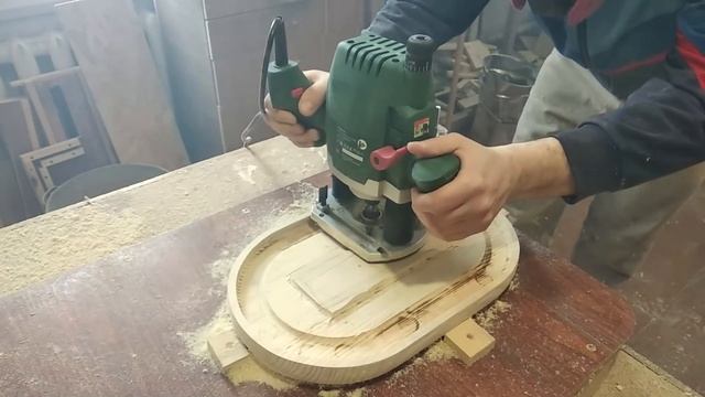 Тарелка для шашлыка / How to make a plate of wood