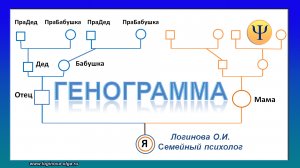 Семейная генограмма. Презентация. Логинова Ольга, 2024