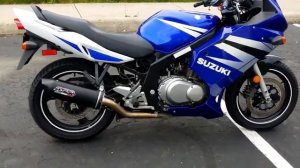 Suzuki GS500F with a G.P.R. Exhaust