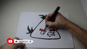 Рисуем жёлтую птицу!) Angry birds!)