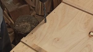 Потай для самореза на тонкой фанере просто