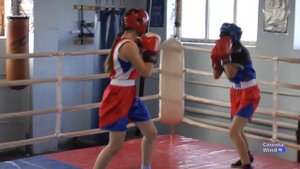 Бокс девушки. Russian girls in boxing. 在拳击比赛中的俄罗斯姑娘。