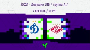 Динамо vs Спартак  (Первенство России по футболу. ЮФЛ-Девушки U16)