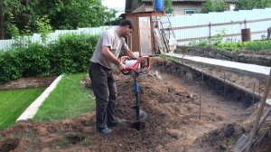 Бензобур ADA GroundDrill-8 в комплекте со шнеком Drill 250 (800 мм) - грамотное использование.