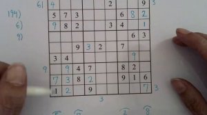 Websudoku, sudoku, level hard, notation methodology