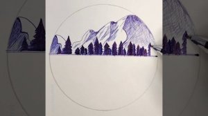 Оцените от 1 до 10. Рисую пейзаж (Отдых на природе) шариковой ручкой. А вы скучаете по лету?