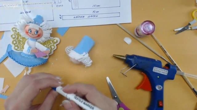 Видео мастер класс из фоамирана - Ангелок