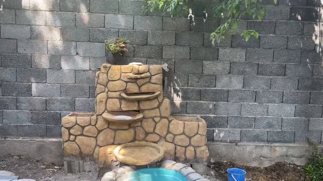 Покраска бордюра и водопада из бетона. Часть 4. смотреть онлайн