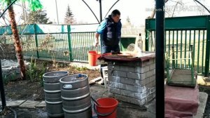 Моем кеги после ферментации !