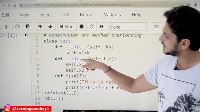 Method and Constructor Overloading in Python || Lesson 39 || Python || Learning Monkey ||