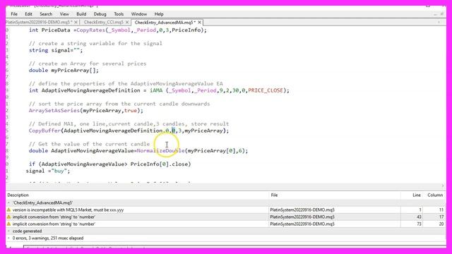 MQL5 TUTORIAL - PLATIN SYSTEM ADVANCED MOVING AVERAGE ENTRY SIGNAL смотреть онлайн