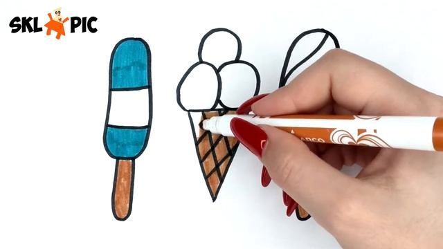 Bolalar Uchun Oson Rasm Chizish Рисование Раскраска И Раскрашивание Игрушек-мороженого Для Малышей смотреть онлайн
