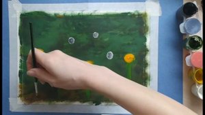 Рисовать просто: одуванчики (рисуем с малышами гуашью)