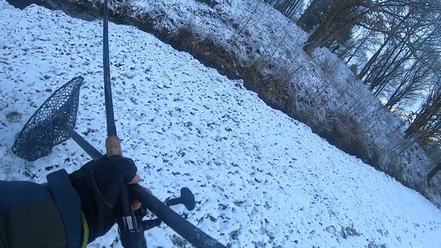 Ловля форели зимой в Дании 06.01.2024. Dänemark Forellenangeln.