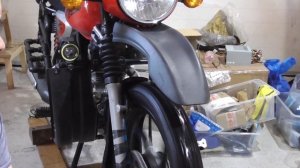 Bajaj Boxer X с передним приводом для испытания подкрылка. Испытание первой модификации.