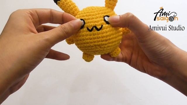 #049 | Amigurumi Pikachu Free Pattern (3/3) | How To Crochet Amigurumi Pokémon | @AmivuiStudio