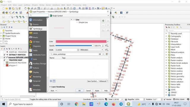 HOW TO ADD LENGTH FEATURE TO TRAVERSE MAP #qgis #survey #TRAVERSE #KML смотреть онлайн