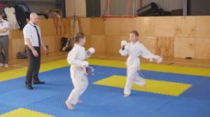 19 декабря 2021г. Соревнование по каратэ WKC. Кумитэ сёбу-санбон девочки 8-9 лет-03. Каратэ шотокан.