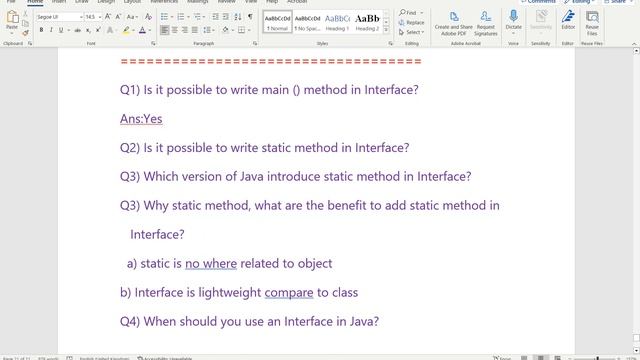 Java 8 Interview Question/TCS/IBM/static method in Interface| Main() method in interface/by Amar