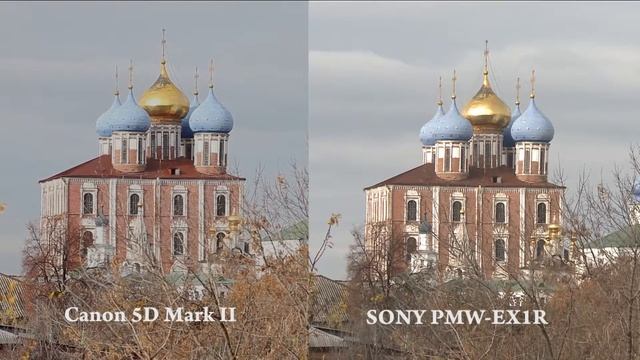 5D Mark II vs SONY EX-1R+sharp. смотреть онлайн