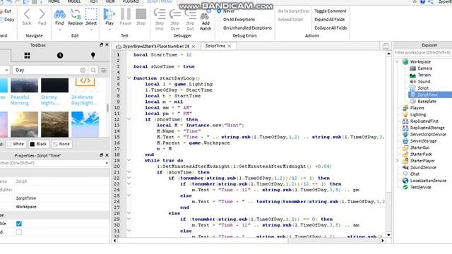 Как сделать день/ночь. Roblox Scripting смотреть онлайн