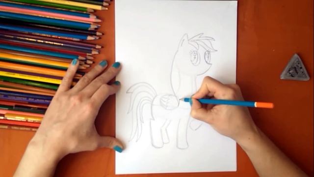 Как нарисовать пони Радуга дэш. Онлайн-школа рисования "Малевашки"