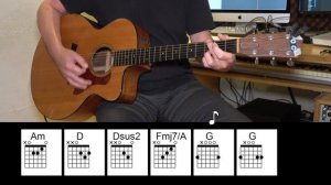 One - U2 - Acoustic Guitar - Original Vocals - Chords
