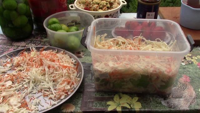 Квашеные помидоры в капусте