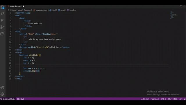 java script tutorial for beginners part - 3