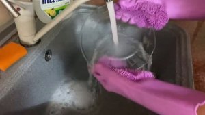 Перчатки хозяйственные с ворсинками производство Корея