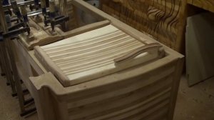 тумба под телевизор, сложный фасад,тумба из отходов дерева, готовая работа, ч 7