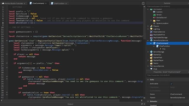 How To Make An Char Command In Roblox Studio [NEW] смотреть онлайн