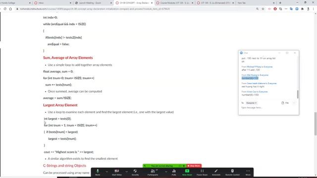 C++ Array Declaration ,Initialization , Compare, and Process  Introduction