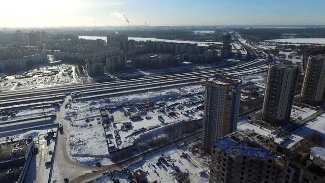 ЖК «Миллениум» — аэросъемка СПБГуру. Февраль 2017. смотреть онлайн