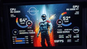 Turzx Turing Smart Screen 5.5 Inch Starfield Theme With Video Background v.03