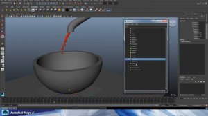 nParticles instance in AUTODESK MAYA  . Взаимодействие частиц с объектами.