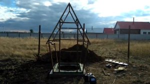 Изготовление дачного туалета из профиля часть 1 каркас.