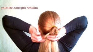 Красивый Пучок из Волос| Смотреть Видео Урок Онлайн Как Сделать Прическу| Beautiful bunch of hair.