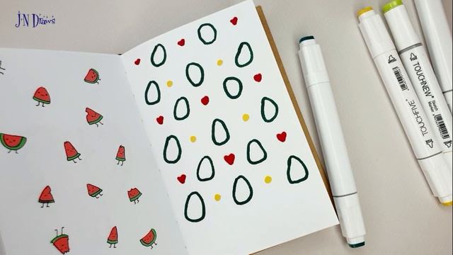 АВОКАДО Оформление ЛД Как нарисовать Простые Рисунки в Скетчбук, Личный Дневник, Блокнот смотреть онлайн