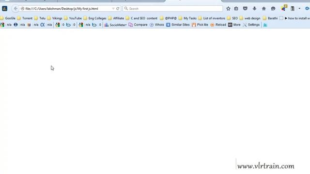 Document Write and Window Alert Methods in Javascript -- English 04-vlr training