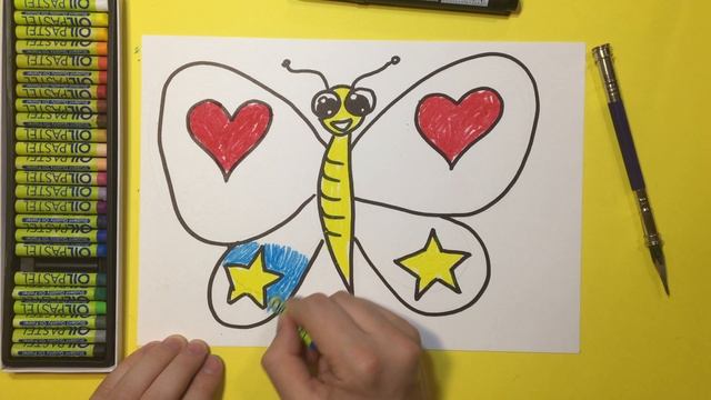 Как нарисовать БАБОЧКУ поэтапно / как просто нарисовать бабочку / How to draw a butterfly смотреть онлайн
