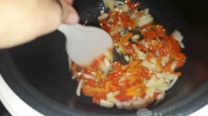 Картофельный суп с консервированной фасолью и болгарским перцем в мультиварке