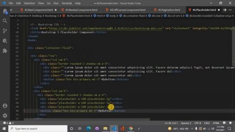 Bootstrap 5 placeholder component.